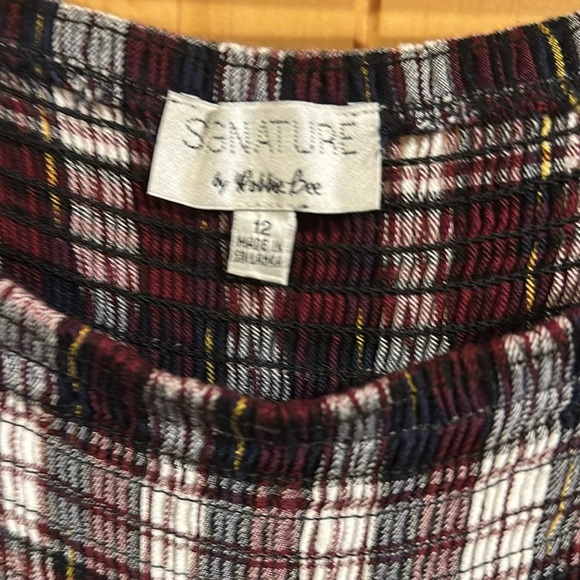 SIGNATURE by Robbie Bee Plaid Off-Shoulder Dress - Picture 5 of 5